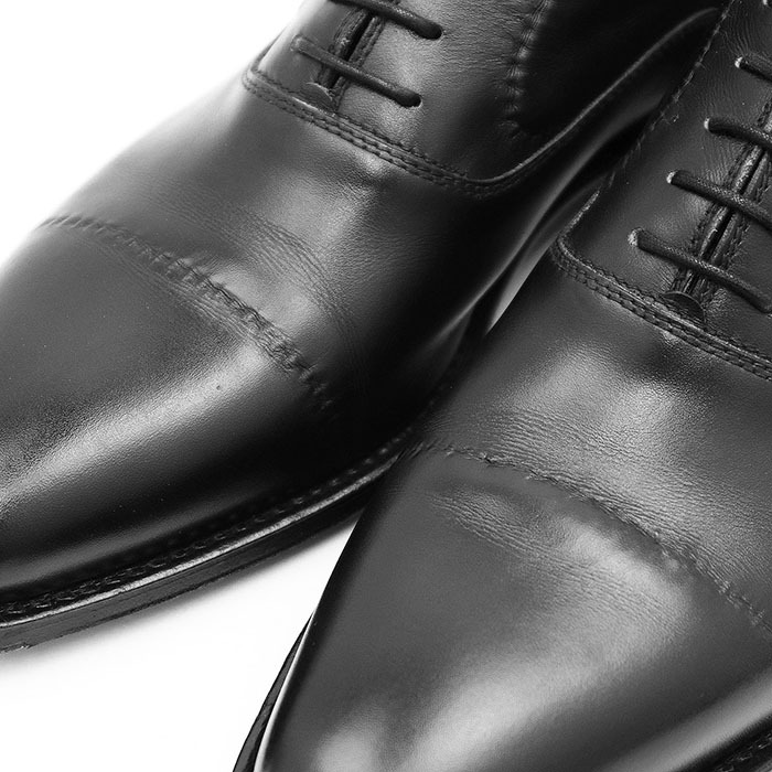 SALE【美品】BETTANIN & VENTURI ベッタニン & ベントゥーリ シューズ レザー Fatto a mano ストレート 內(nèi)羽根 ビジネス メンズ 8 黒
