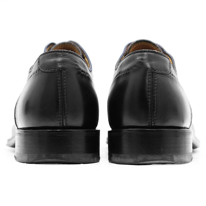 SALE【美品】BETTANIN & VENTURI ベッタニン & ベントゥーリ シューズ レザー Fatto a mano ストレート 內(nèi)羽根 ビジネス メンズ 8 黒