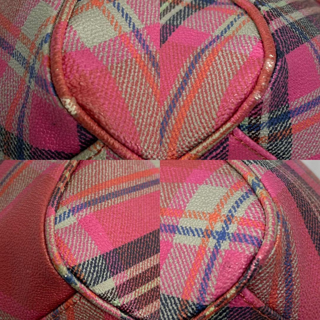 【極美品】Vivienne Westwood ヴィヴィアンウエストウッド ヤスミン ハンドバッグ オーブ チェック 手持ち 手提げ レディース