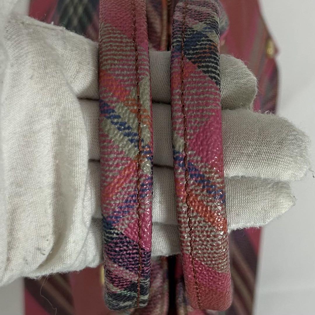 【極美品】Vivienne Westwood ヴィヴィアンウエストウッド ヤスミン ハンドバッグ オーブ チェック 手持ち 手提げ レディース