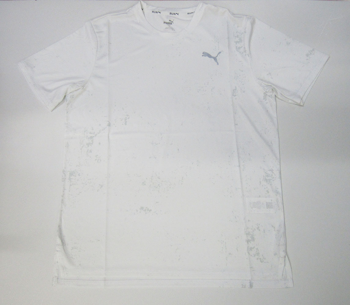 PUMA プーマ 520635 ランニング ジョギング グラフィック 半袖 Tシャツ ホワイト L