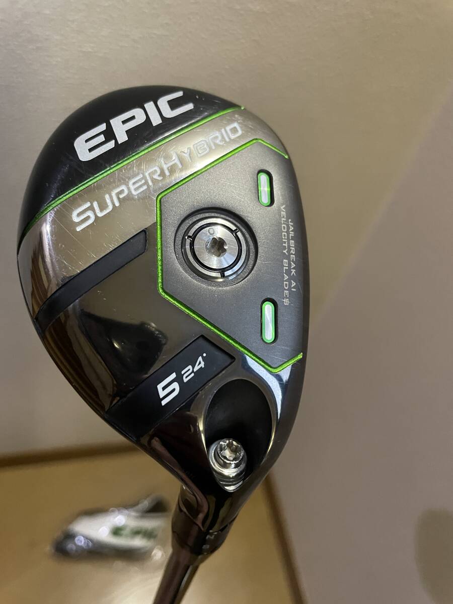 ■美品■ガラスコート済■ キャロウェイ エピック ユーティリティ SUPER HYBRID EPIC S UPER HYBRID U5 24° フレックスSR 　Bランク■_画像1