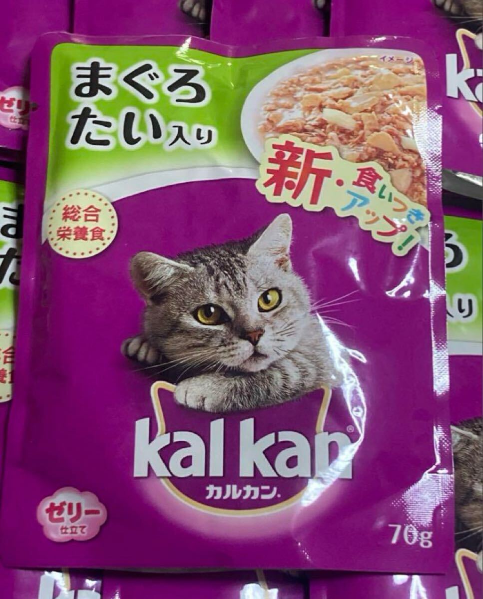 カルカン パウチ 総合栄養食 ゼリー仕立て70g まぐろたい入り24袋　 キャットフード kalkan