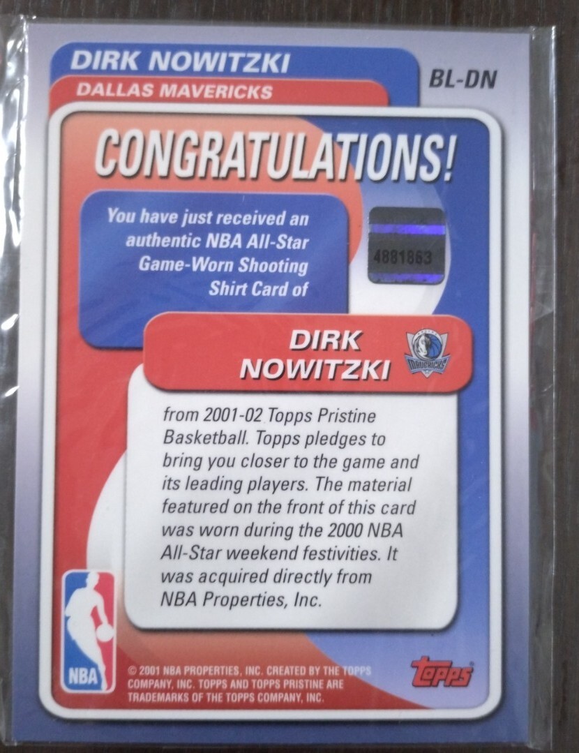 Dirk Nowitzki ジャンボジャージカード