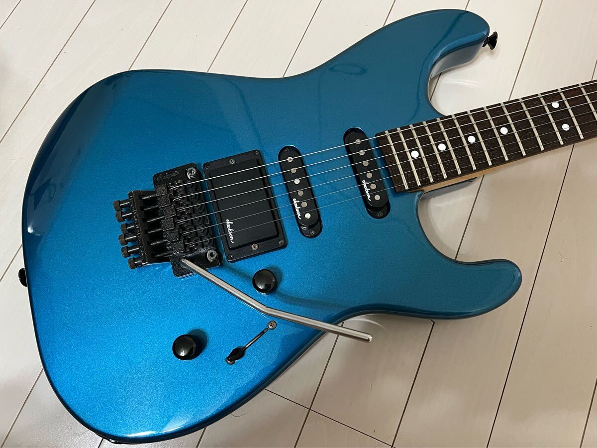 激レアエレキギター CHARVEL BYJACKSON シャーベル P.O.Box2344 FortWorth TX76113 U.S.A. 未使用レベル　メタリックブルー美品傷無し90年