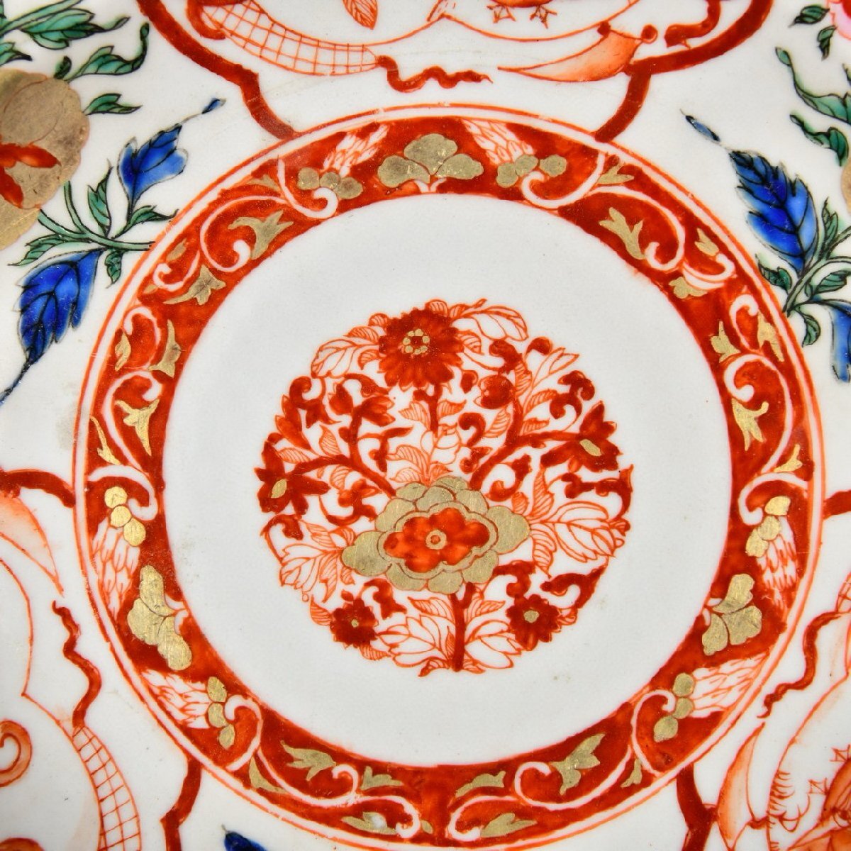 古伊万里 赤絵金彩小皿5客 アンティーク/4寸皿/取り皿/骨董品/古