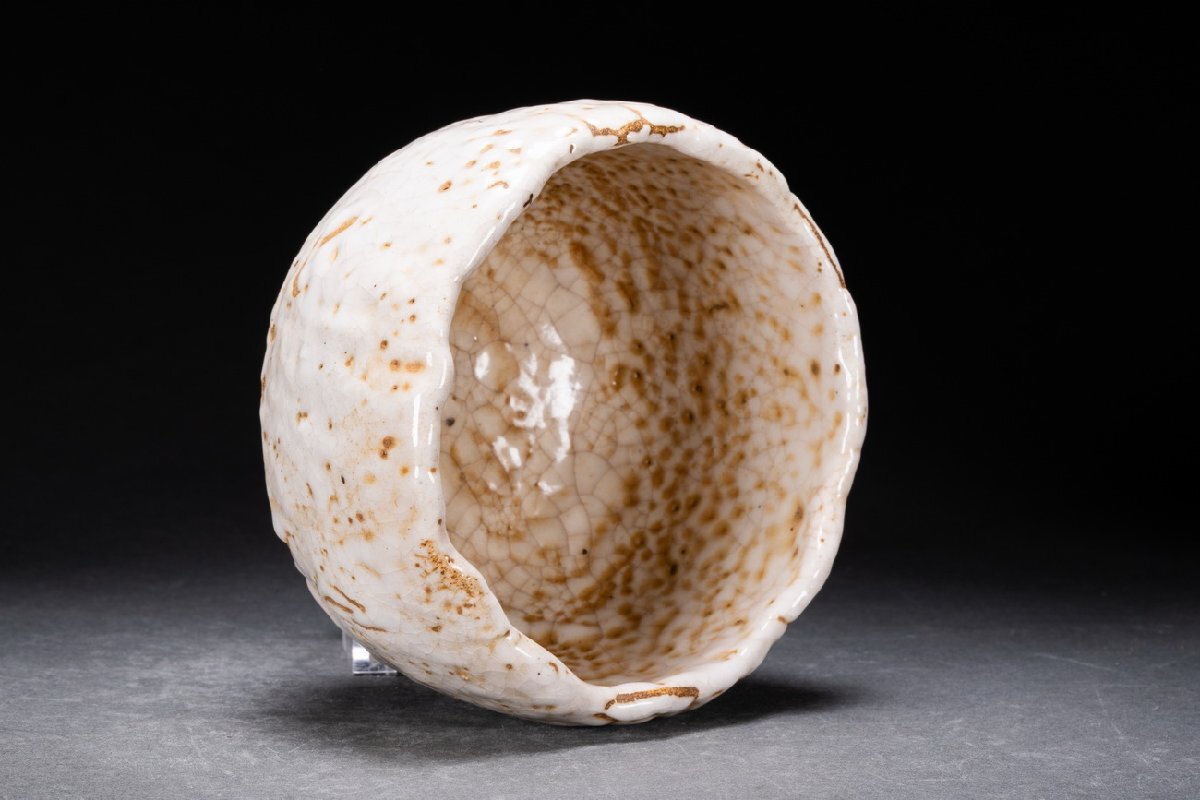 美濃焼　志野焼・茶碗（矢野景川作）富士山浅田 美濃焼志野焼・茶碗（矢野景川作）富士山浅田