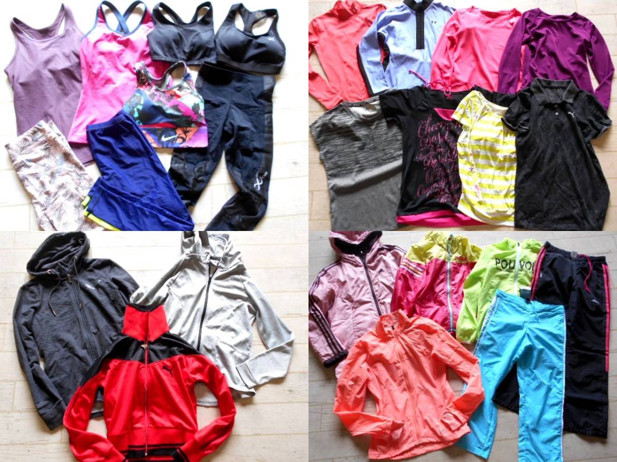●レディース スポーツウエア ジャージ フィットネス ダンス ゴルフウエア 福袋60點(diǎn)セット まとめ売り NIKE アンダーアーマー adidas●62