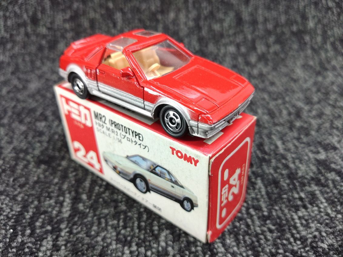 トミカ 赤箱 24 トヨタ MR2 日本製 赤/銀 Tomica #24 Toyota MR2