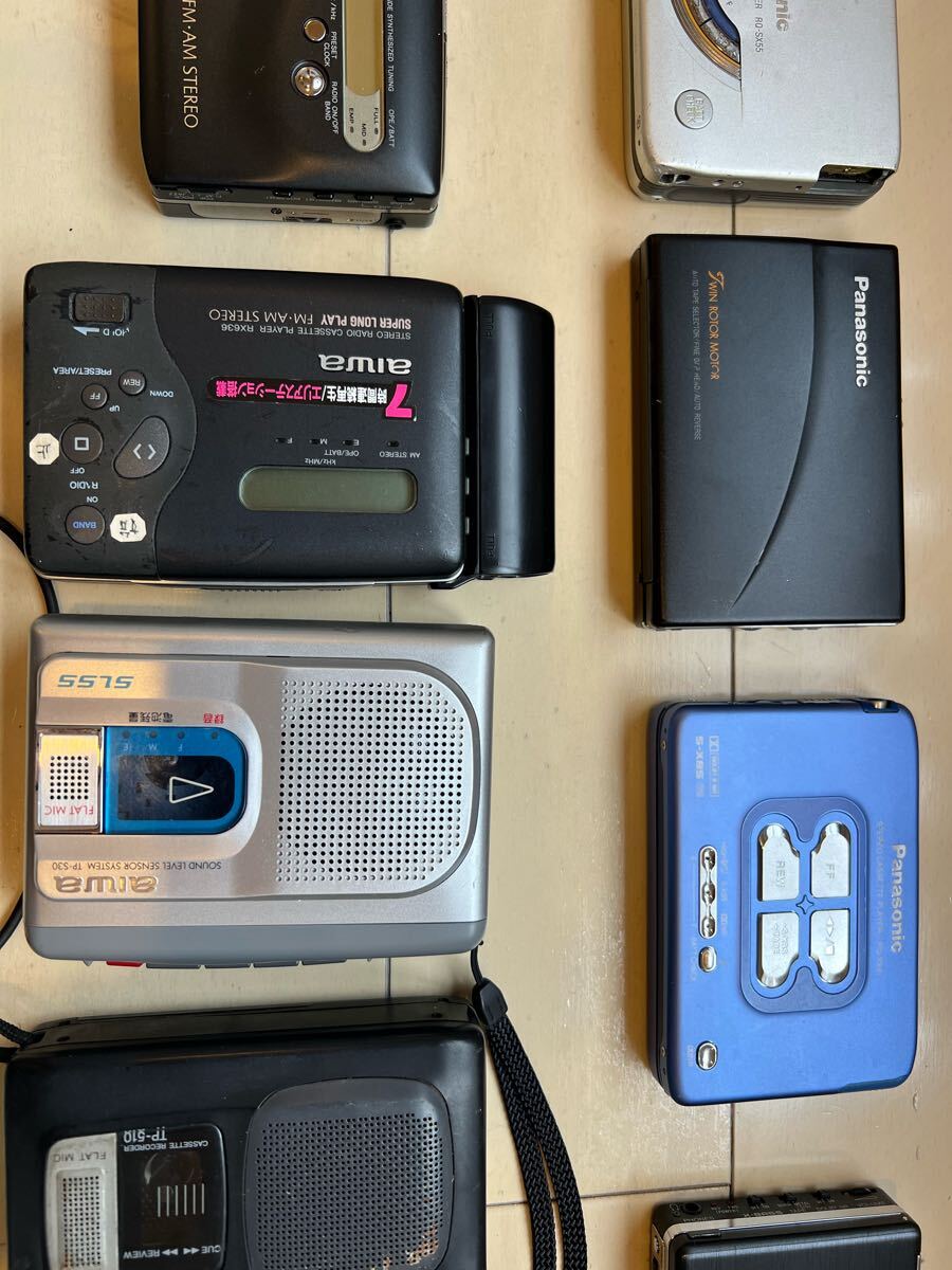 USED*17 шт. комплект кассета WALKMAN плеер магнитофон и т.п. различный SONY AIWA Panasonic sharp рабочее состояние не подтверждено включая доставку супер-скидка 1 иен старт 