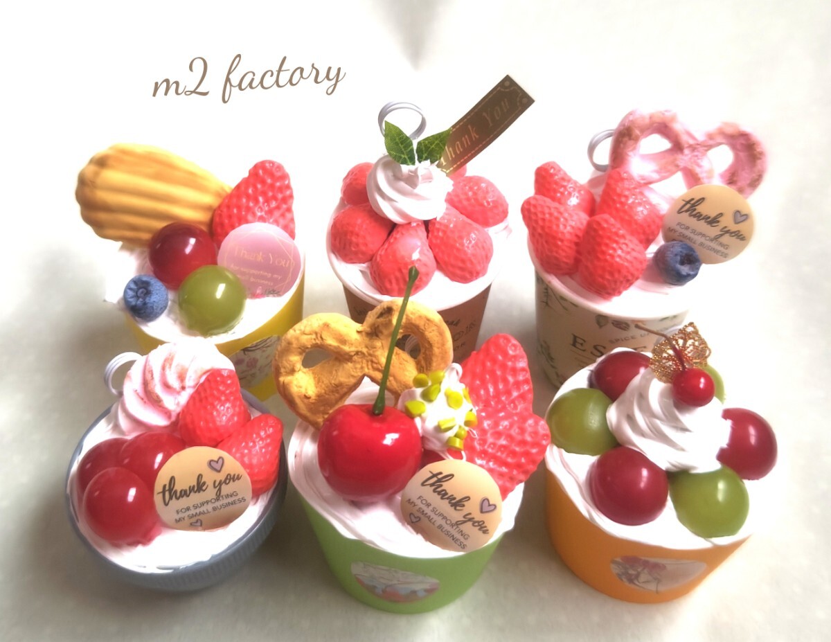 リアルサイズスイーツセット　ハンドメイド　食品サンプル　メモスタンド