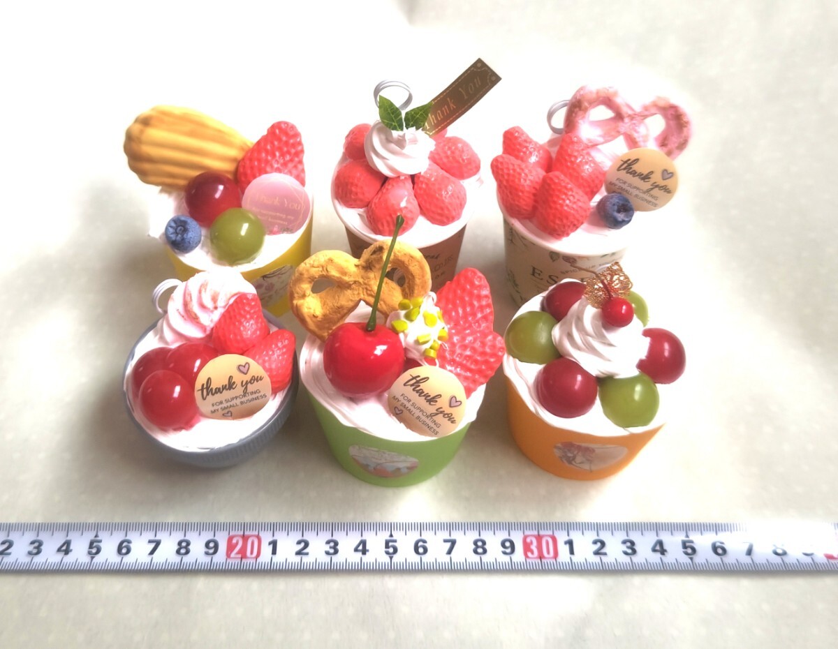 リアルサイズスイーツセット　ハンドメイド　食品サンプル　メモスタンド