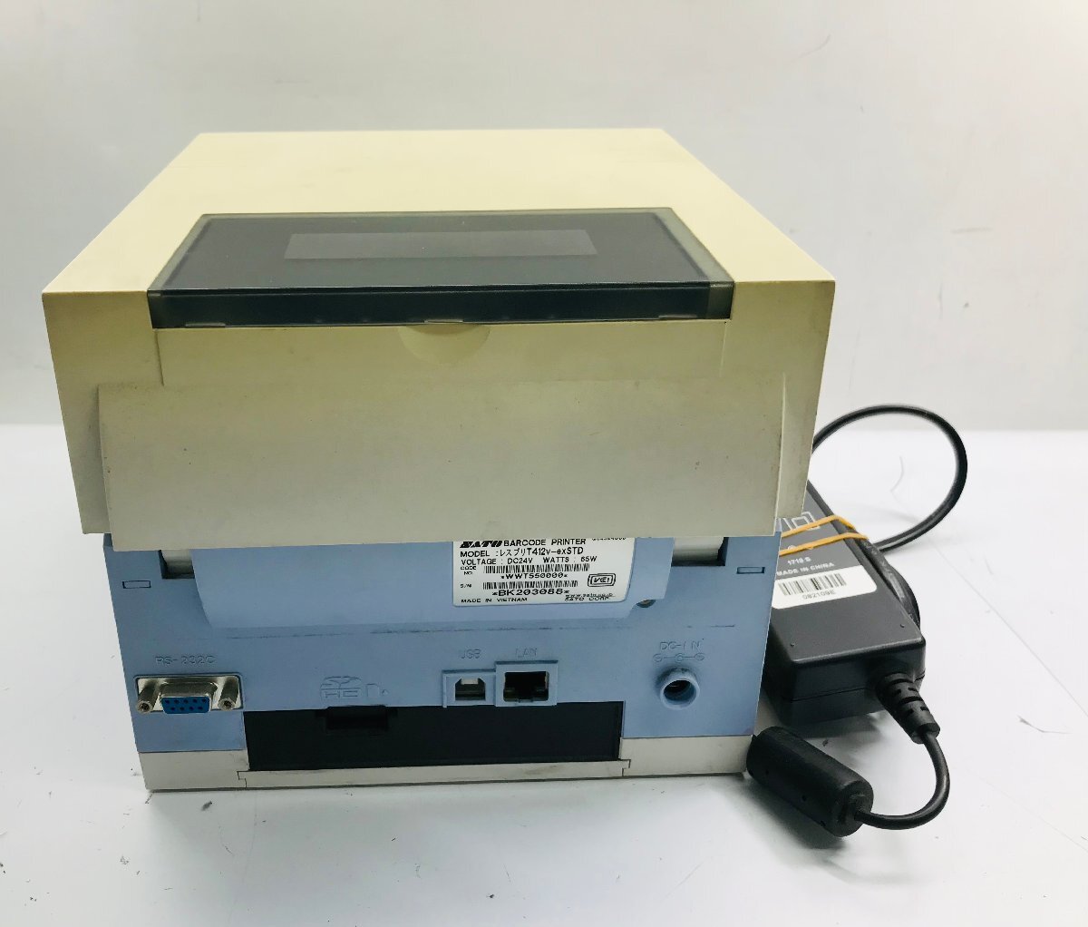 ★SATO/サトー レスプリ T412v-exSTD バーコードラベルプリンター USB/LAN対応【カッターあり】【ACアダプタ付き】