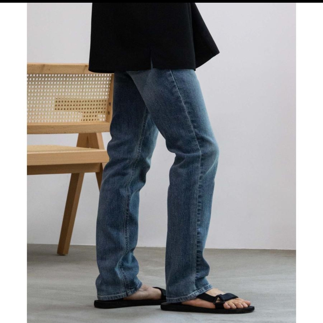 j5 новый товар *Wrangler Wrangler 8250 иен * бесплатная доставка * тонкий распорка джинсы стрейч *W32 дюймовый мужской M размер Denim для мужчин и женщин 