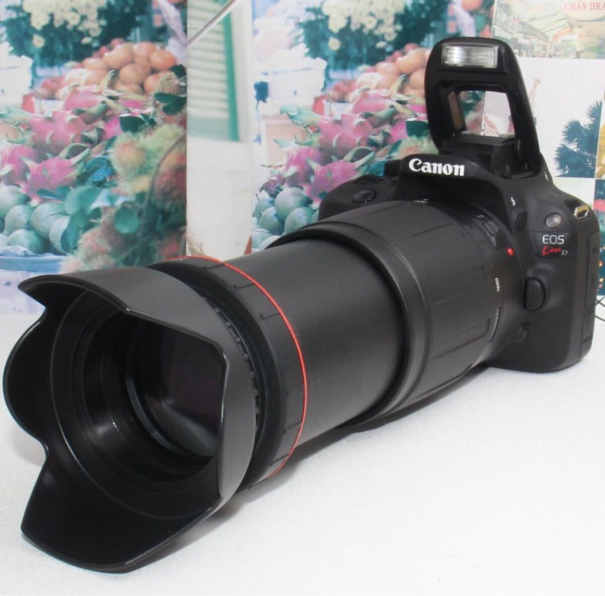 ❤️予備バッテリー付き❤️Canon EOS kiss X7 望遠レンズセット 予備バッテリー付きCanon EOS kiss X7 望遠レンズセット