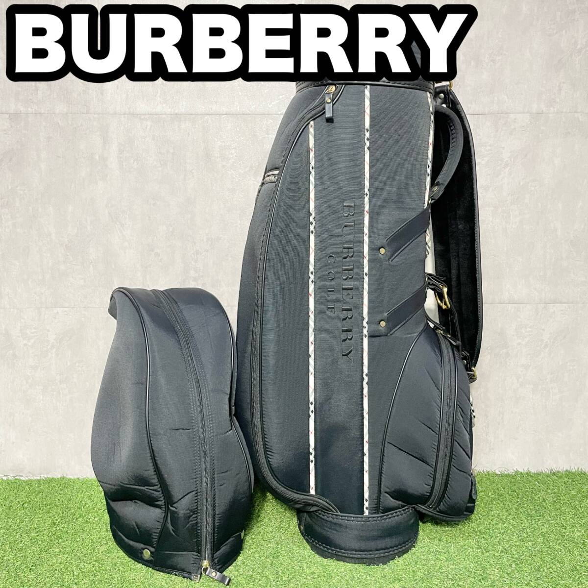 BURBERRY バーバリー キャディバッグ ゴルフバッグ ノバチェック ノヴァチェック 大人気モデル 送料無(wú)料 キャディーバッグ キャディバック