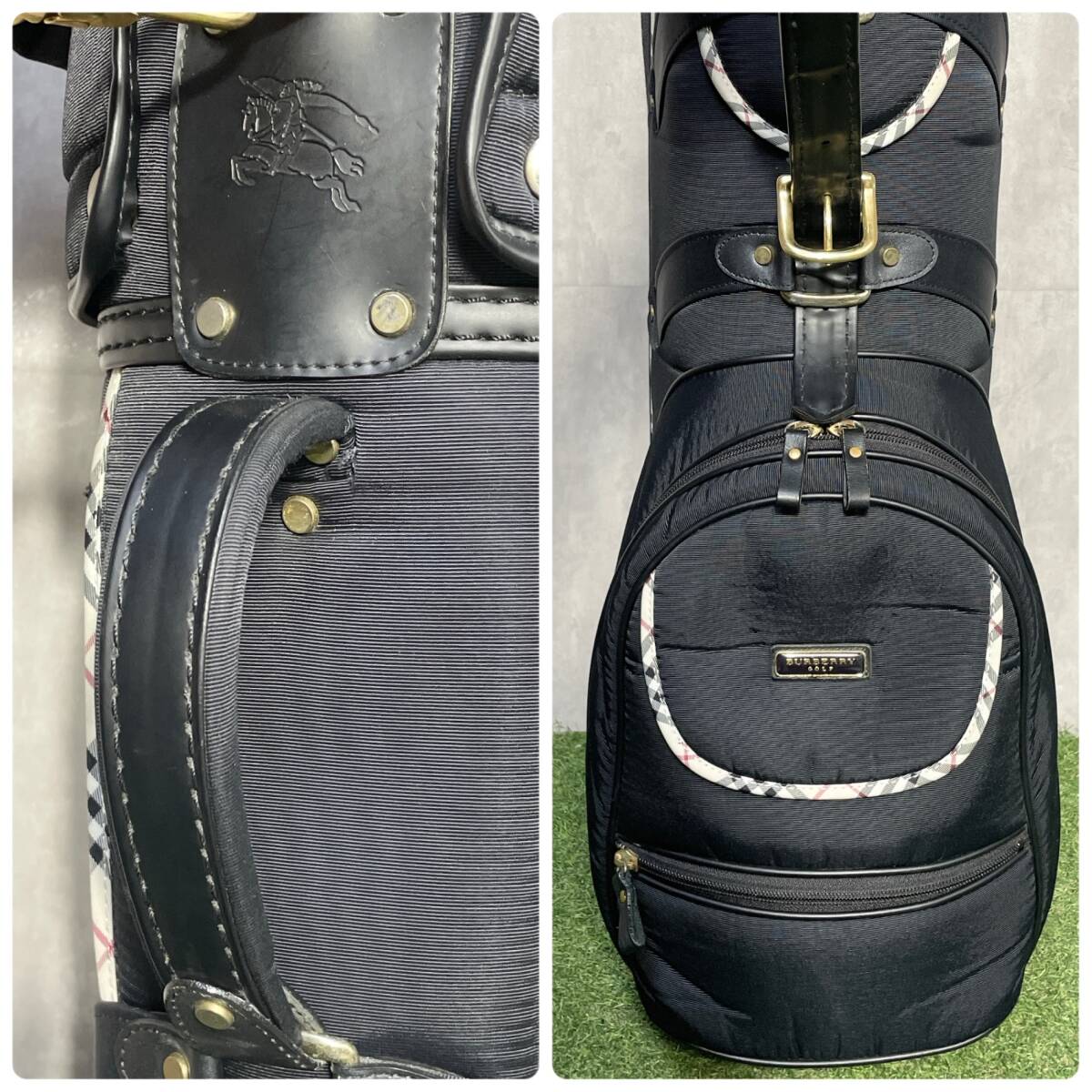 BURBERRY バーバリー キャディバッグ ゴルフバッグ ノバチェック ノヴァチェック 大人気モデル 送料無(wú)料 キャディーバッグ キャディバック