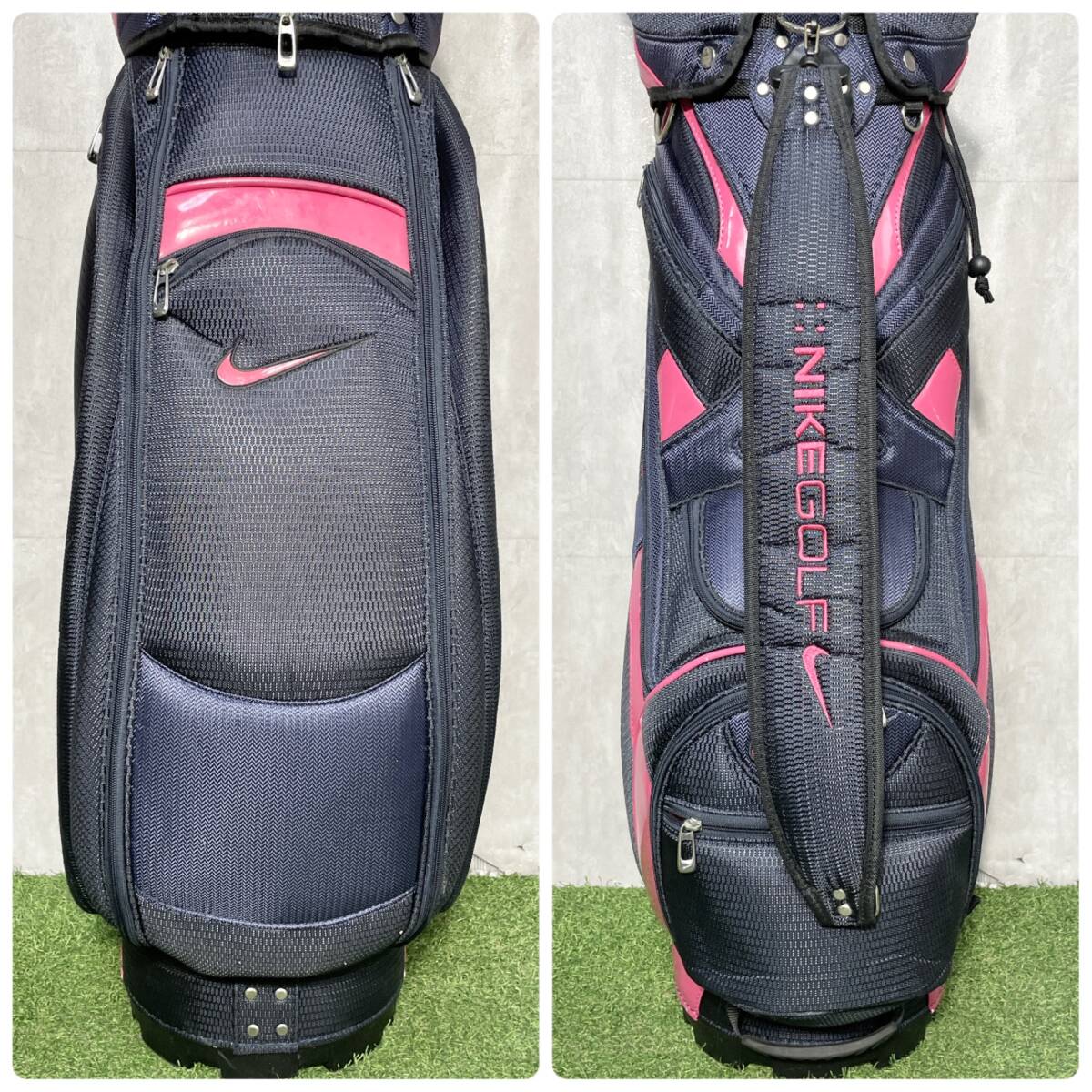 NIKE ナイキ キャディバッグ ゴルフバッグ レディース ピンク 8.5型 約3.5kg 47インチ 6分割 送料無料 キャディーバッグ キャディバック