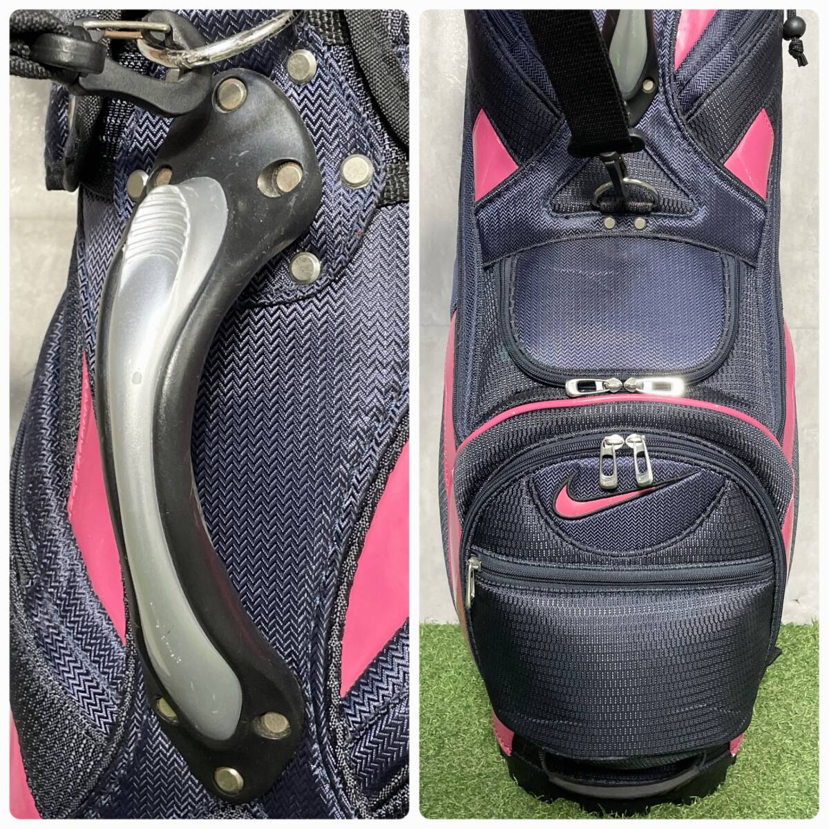 NIKE ナイキ キャディバッグ ゴルフバッグ レディース ピンク 8.5型 約3.5kg 47インチ 6分割 送料無料 キャディーバッグ キャディバック