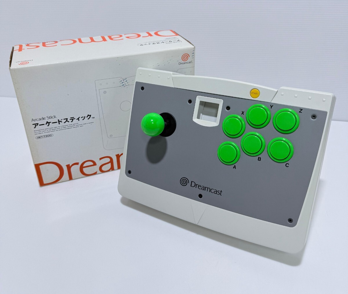 セガ SEGA DC ドリキャス ドリームキャスト アーケードスティック HKT-7300 希少品 , 美品/動(dòng)作品/箱付(AD-28)