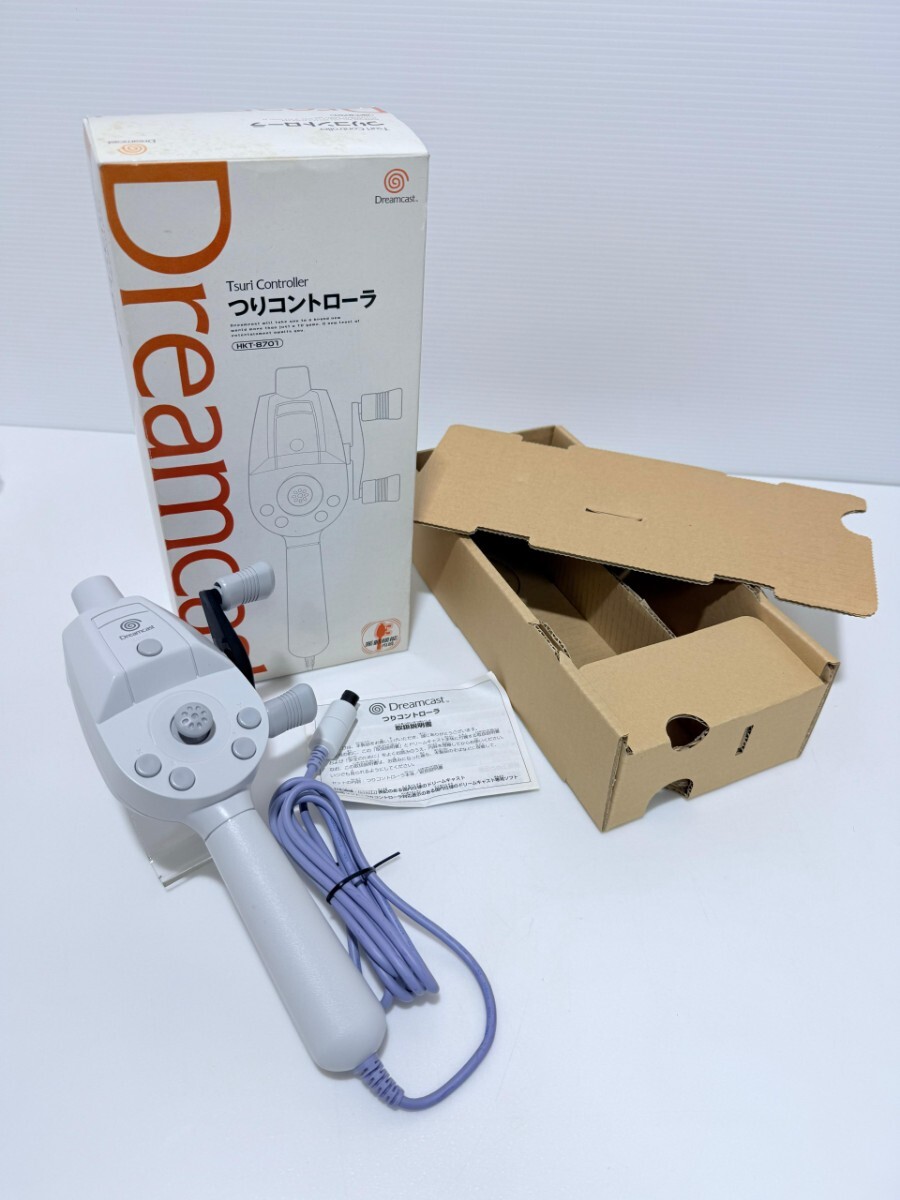 セガ ドリームキャスト ゲットバス つりコンASCIIアスキー HKT-8700本體 SEGA Dreamcast DC 釣り リール希少品 箱付 美品/動(dòng)作品(AD-29)