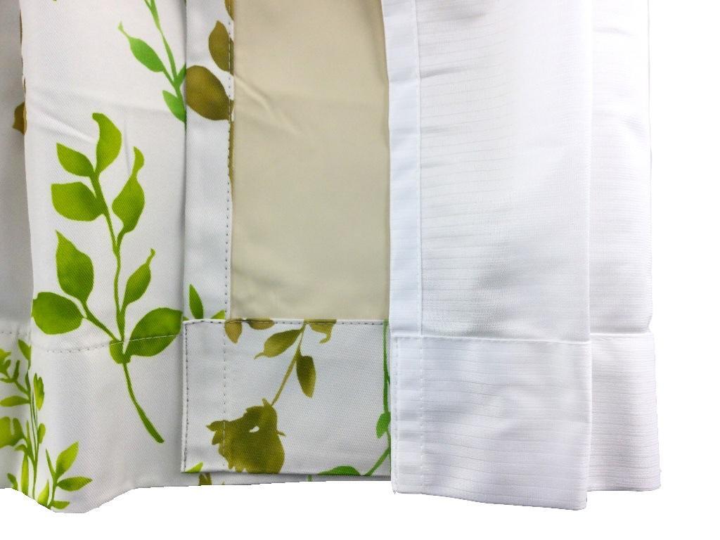  портьеры 1 класс затемнение звукоизоляция ..& кружевные занавески . изображение ..UV cut 4 листов ширина 100x90cm leaf рисунок L m зеленый 