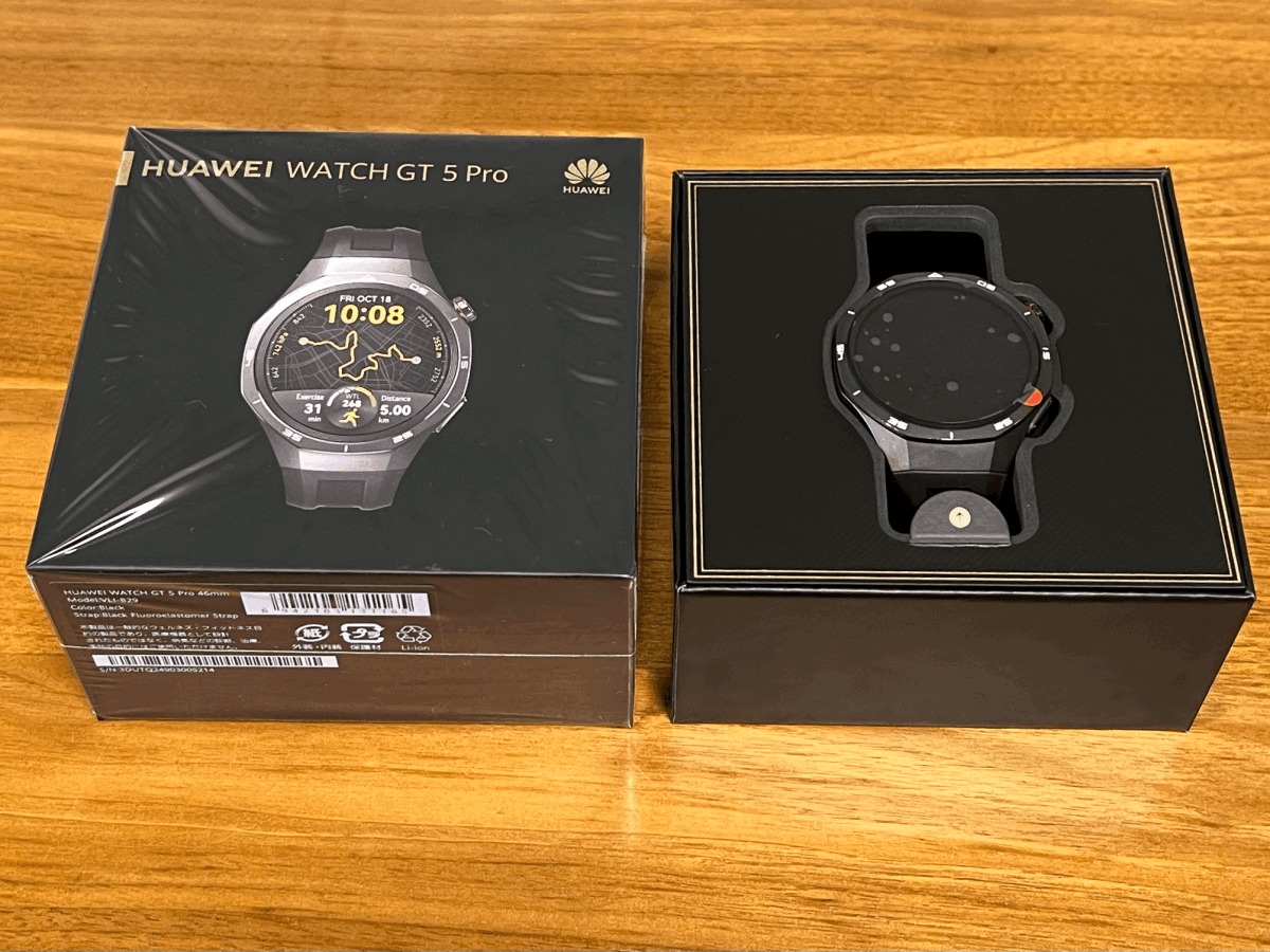 HUAWEI WATCH GT 5 Pro/46mm/ブラック/ゴルフ GPSナビ/ファーウェイ/タイトリスト ピン キャロウェイ テーラーメイド スリクソン