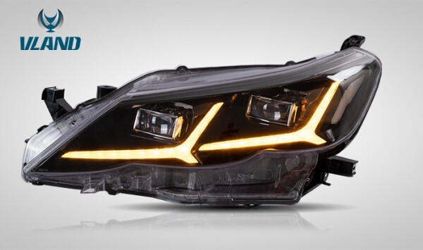 VLAND 流れるウィンカー搭載 マークx 130系 ヘッドライト オープニング機能付 フルLED シーケンシャル カスタム(0193A)_画像1