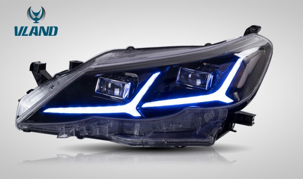 VLAND 流れるウィンカー搭載 マークx 130系 ヘッドライト オープニング機能付 フルLED シーケンシャル カスタム(0193A)_画像3