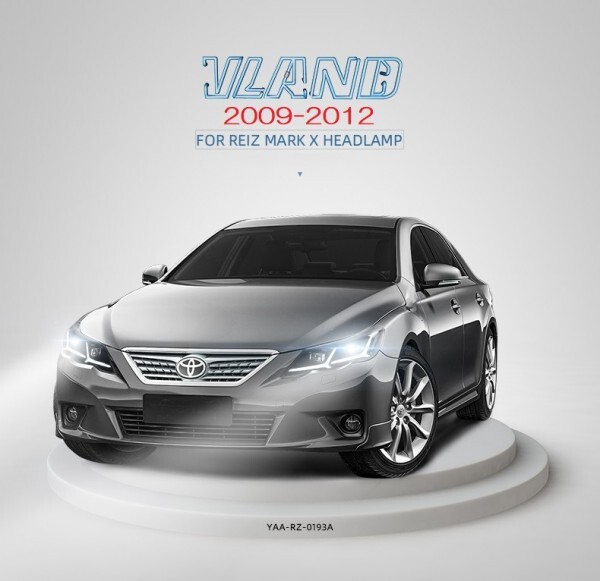 VLAND 流れるウィンカー搭載 マークx 130系 ヘッドライト オープニング機能付 フルLED シーケンシャル カスタム(0193A)_画像10