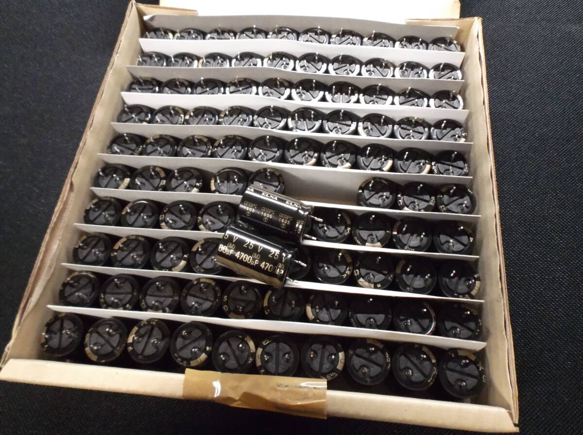 100個(gè) ELNA エルナー 音響用(RW3)アルミ電解コンデンサ 25V4700μF