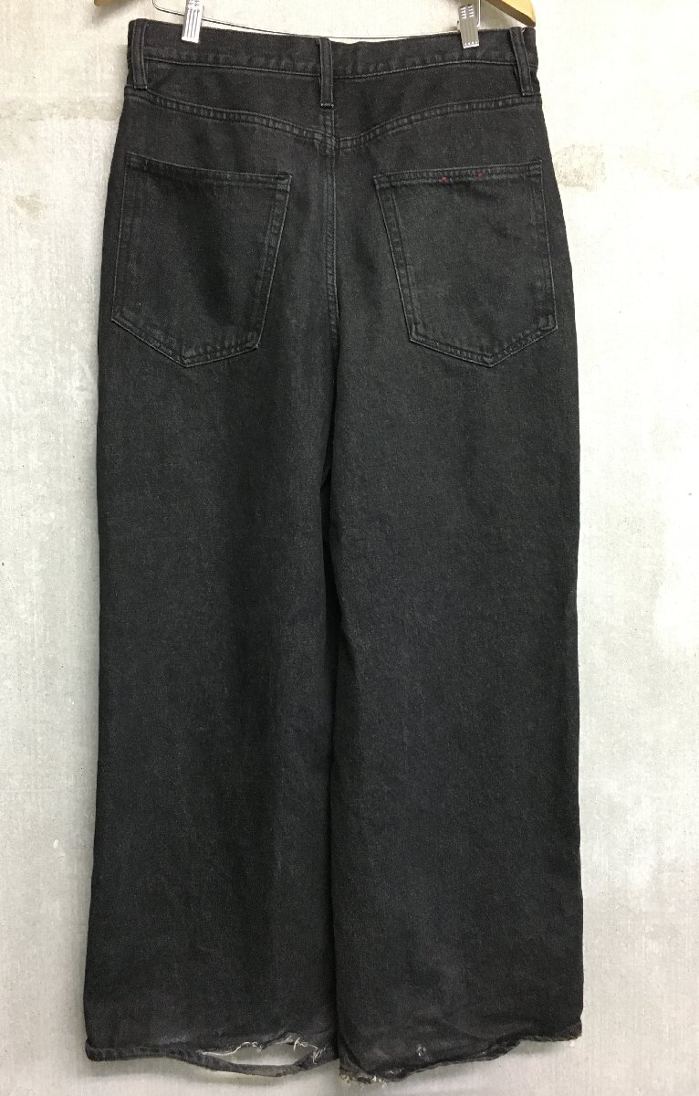 ◆WEGO ウィゴー 24ss ブラック ワイド イージー デニム パンツ サイズM 裾スレダメージあり_画像2