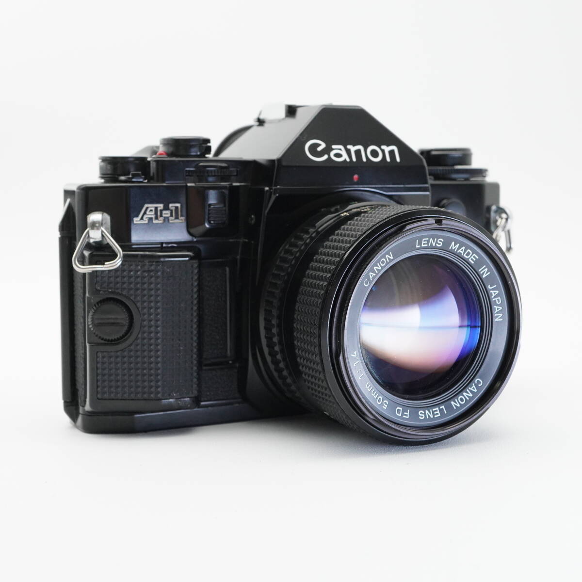 美品 Canon キヤノン A-1 (シャッターOK 鳴き無し 露出OK) NEW FD 50mm F1.4 フィルム一眼レフカメラ #AA5272