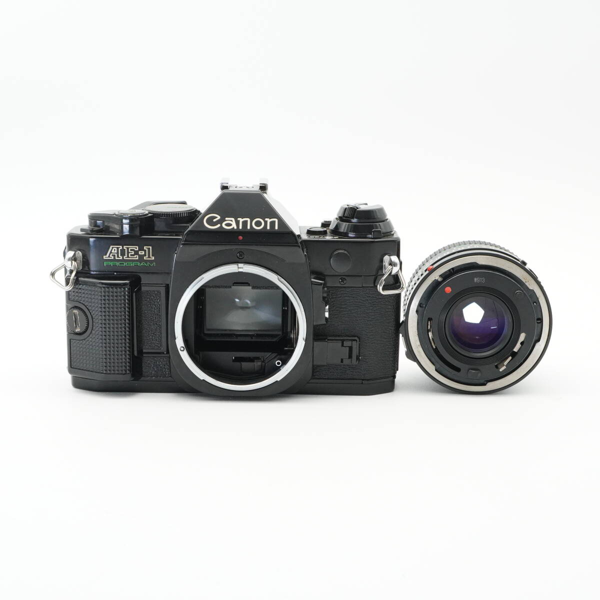 実用美品 Canon キヤノン AE-1 PROGRAM (シャッターOK 露出OK) FD 50mm F1.8 フィルム一眼レフカメラ #AA5197