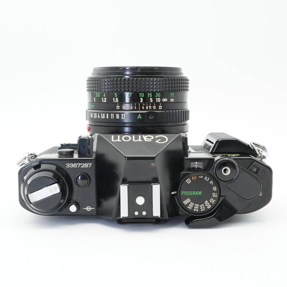 実用美品 Canon キヤノン AE-1 PROGRAM (シャッターOK 露出OK) FD 50mm F1.8 フィルム一眼レフカメラ #AA5197