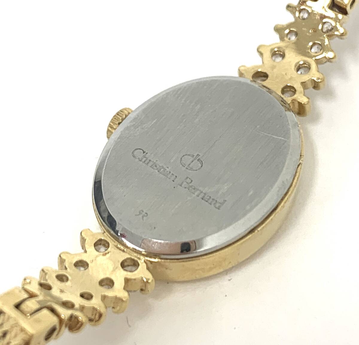 Z0841* 1 иен ~! Christian Bernard Christian be Lunar ruSS×GP кварц Gold циферблат 16P женские наручные часы работоспособность не проверялась Junk 
