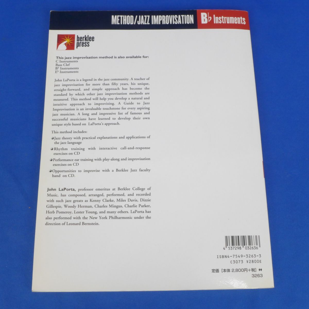 yuB4435JOHN LAPORTA John la Poe ta: Berkeley Imp ro vi zeishon* гид основа ../CD есть 