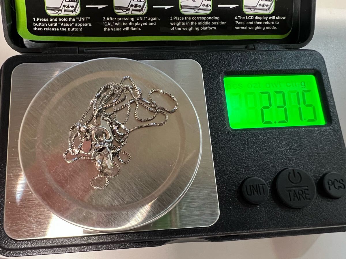1円　Pt850 Pt900 ネックレス　ダイヤモンド　0.32ct 2.31g EG0830
