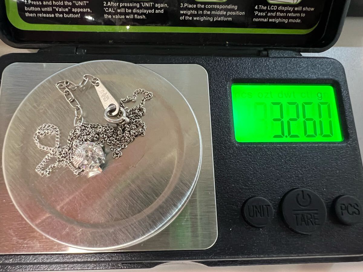 1円　Pt850 ネックレス　ダイヤモンド　1.10ct 3.26g EG0860