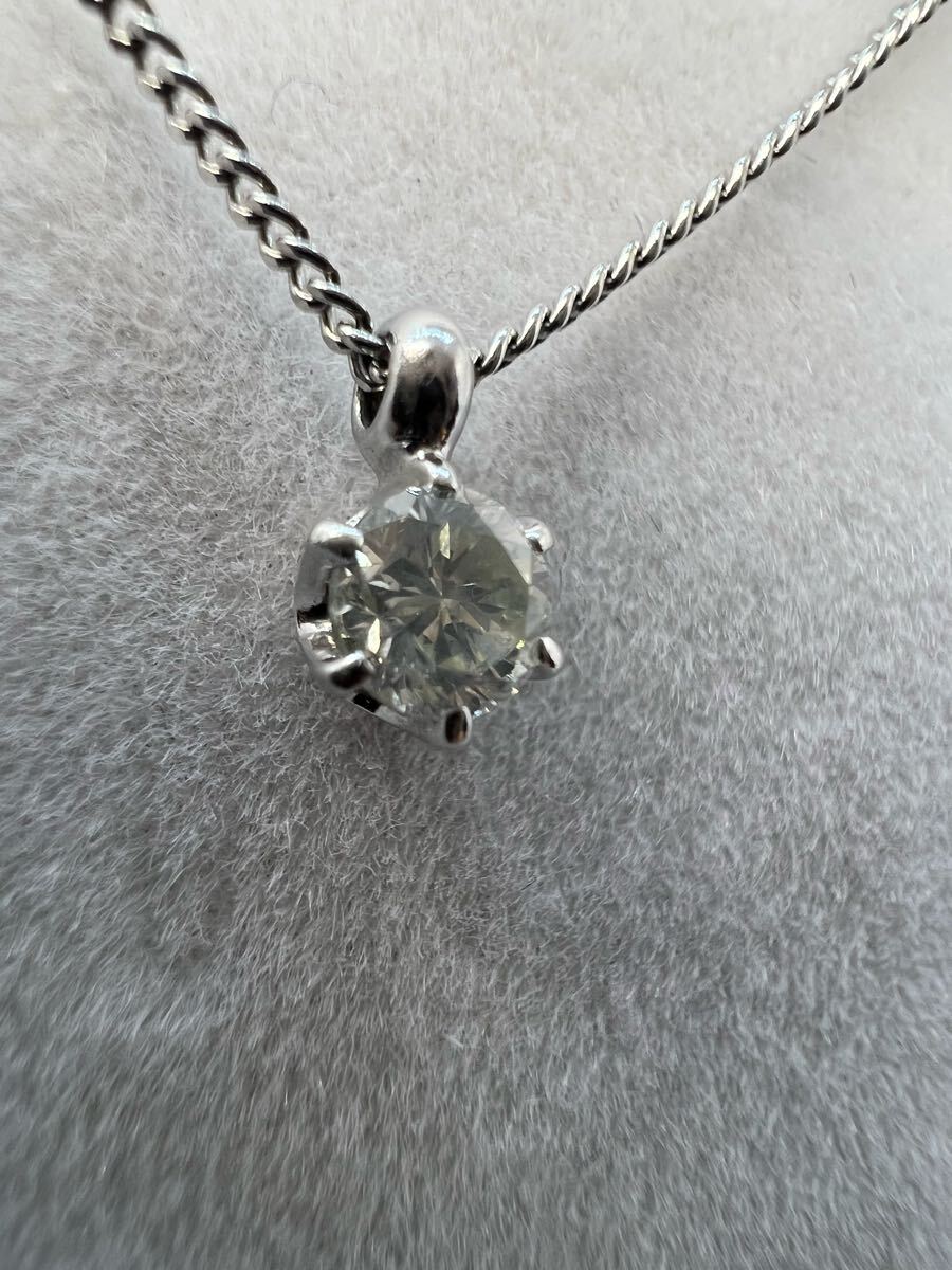 1円 ジュエリーマキ Pt850 ネックレス ダイヤモンド 0.22ct 2.47