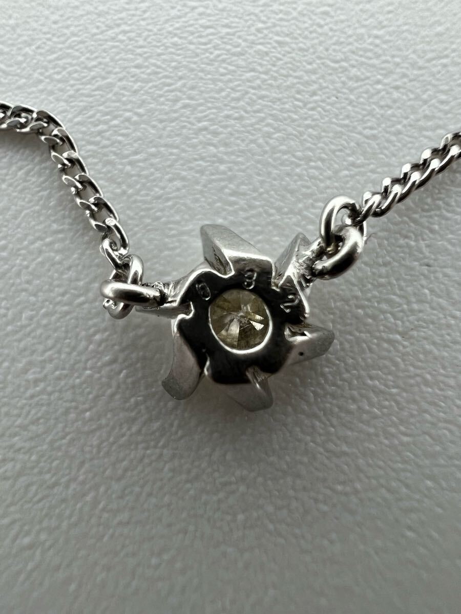 1円　Pt850 ジュエリーマキ　ネックレス　ダイヤモンド　0.32ct 2.78g EG0806