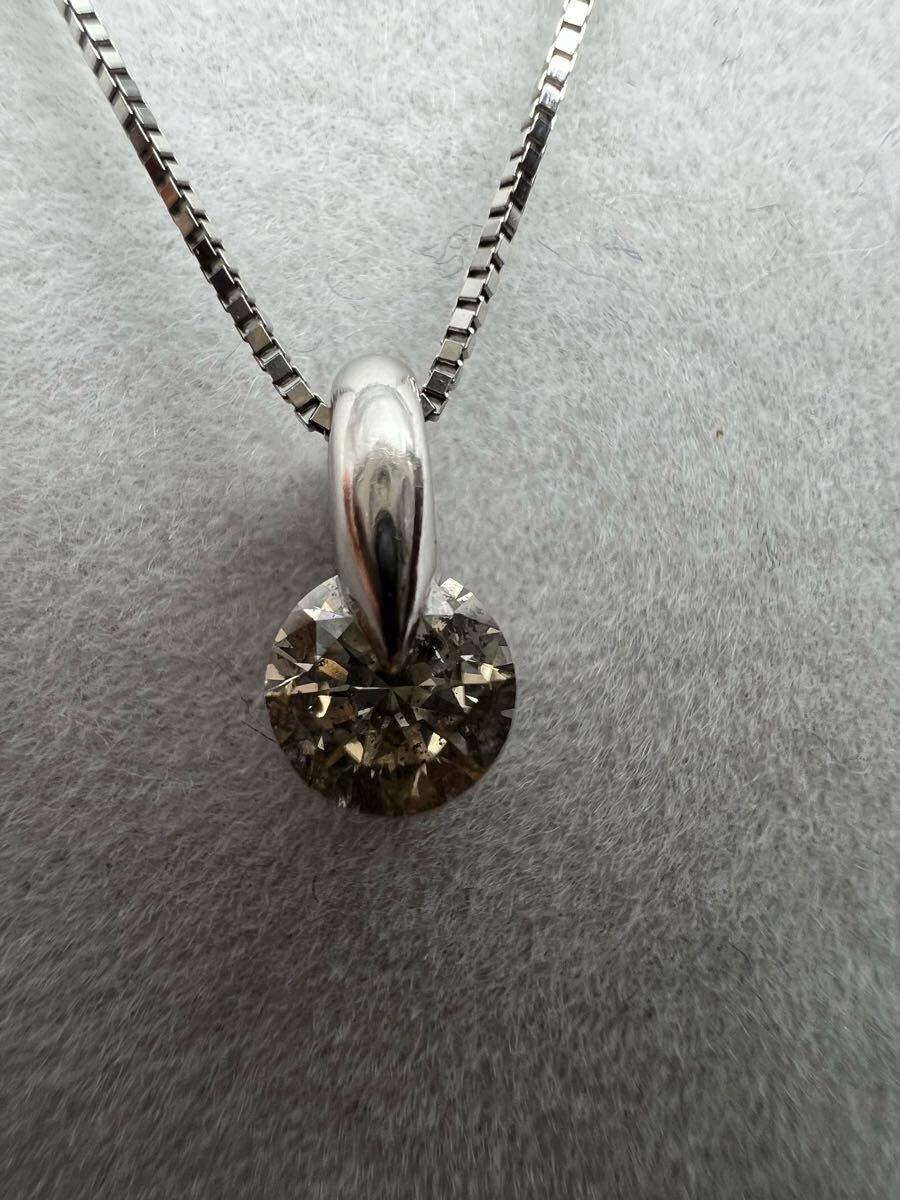 1円　Pt850 Pt900 ネックレス　ダイヤモンド　0.32ct 2.31g EG0830
