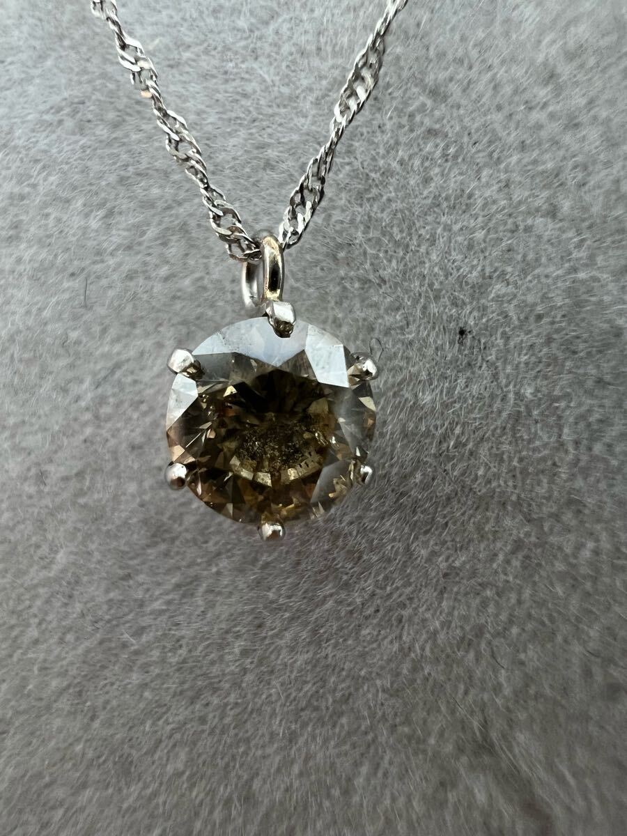 1円　Pt850 Pt900 ネックレス　ダイヤモンド　0.4ct 0.91g EG0834