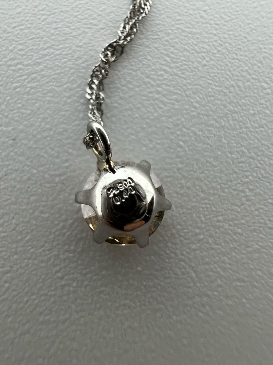 1円　Pt850 Pt900 ネックレス　ダイヤモンド　0.4ct 0.91g EG0834