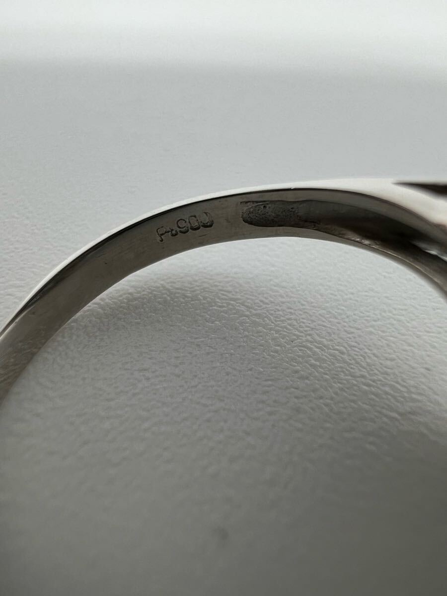 1円　Pt900 リング　色石　2ct ダイヤモンド　0.25ct 5.91g 9號　EG0810