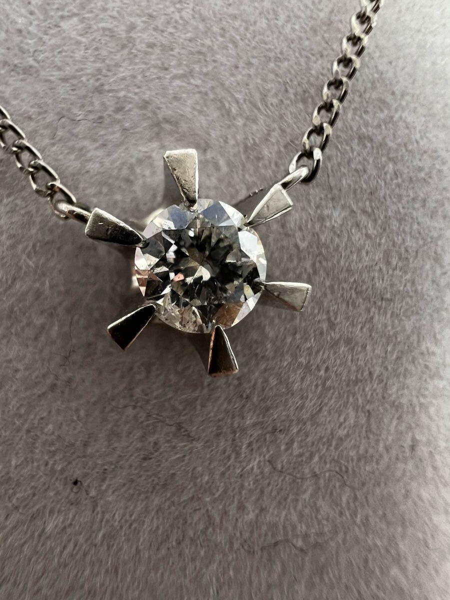 1円　Pt850 ネックレス ダイヤモンド　0.305ct 2.58g EG0884
