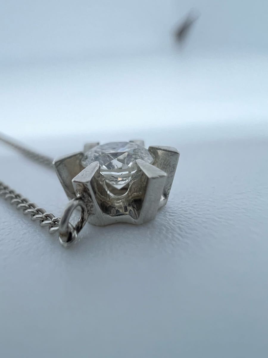 1円　Pt850 ネックレス ダイヤモンド　0.305ct 2.58g EG0884