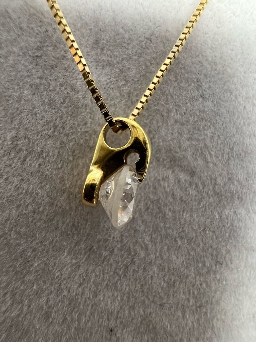 1円　K18 ネックレス ダイヤモンド　0.3ct 1.34g EG0879