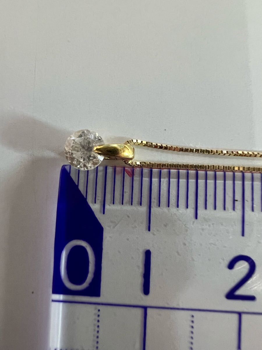 1円　K18 ネックレス ダイヤモンド　0.3ct 1.34g EG0879