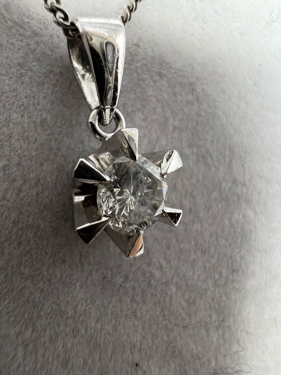 1円　Pt850 Pt900 ネックレス　ダイヤモンド　0.353ct 3.52g EG0882